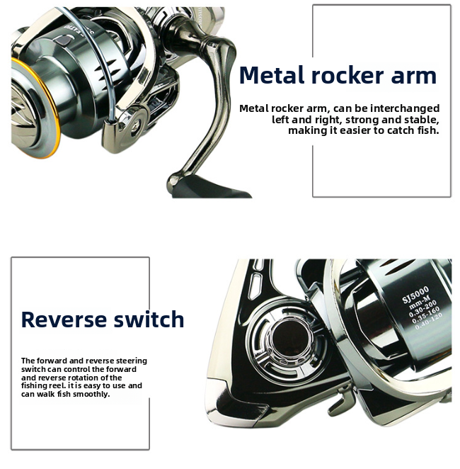 Luremyth Metal Fishing Wheel No Gap Spinning Reel Sea Fishing Reel