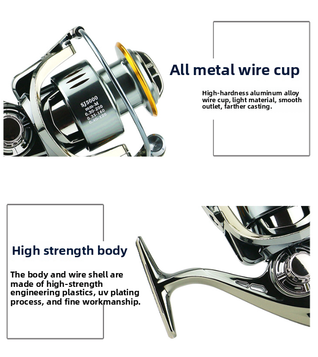 Luremyth Metal Fishing Wheel No Gap Spinning Reel Sea Fishing Reel