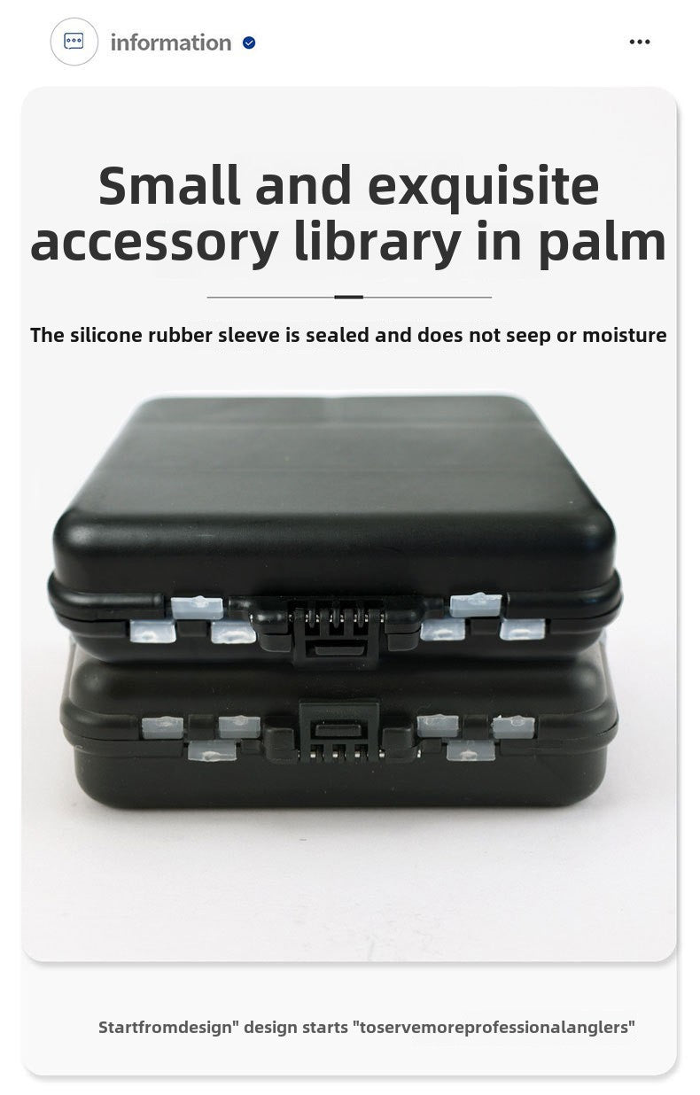 Portable Black Box 140 Pieces Accessories Set Lure Enhancement Pins Treble Hooks Snap Beads Small Accessories Set